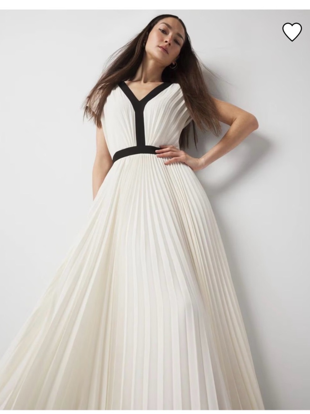 White House Black Market Colorblocked Pleated Maxi Dress NWT